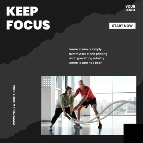 Grey And Black Ad Instagram Post Design Template