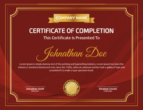Luxury Elegant Professional Certificate Post Design Template