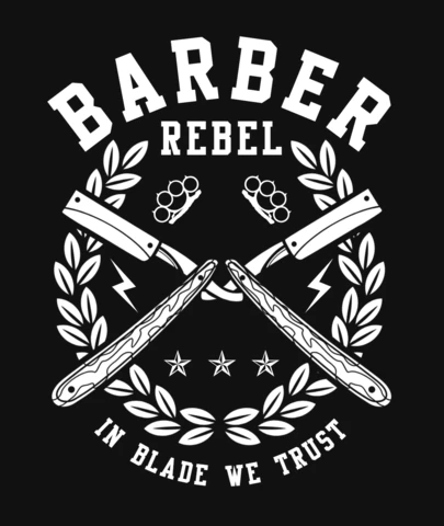 Barber Rebel T-Shirt Design Template