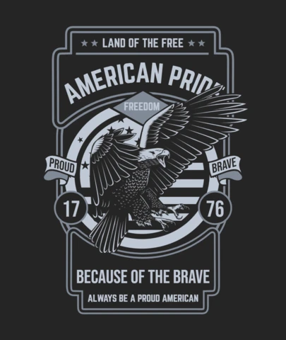 American Pride Eagle T-Shirt Design Template