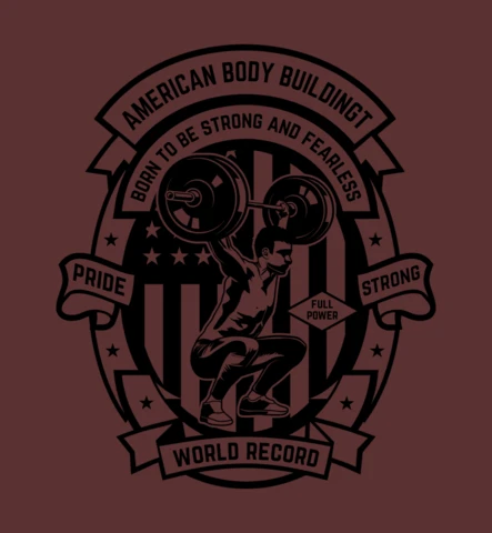 American Body Building T-Shirt Design Template