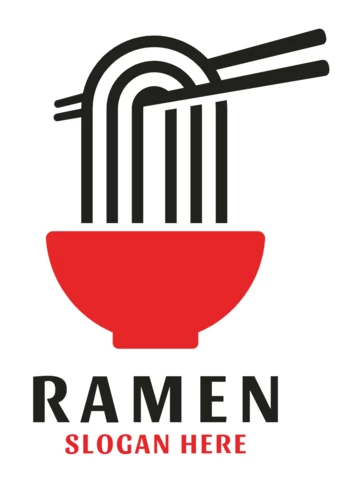 Modèle de logo pour le slogan Ramen