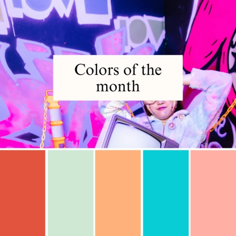 Trendy Color Palette Instagram Post Design Template