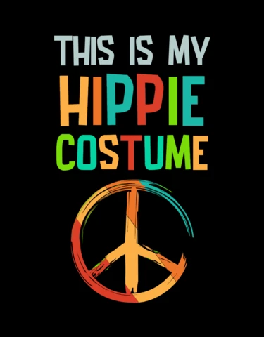 Hippie Costume T-shirt Design Template