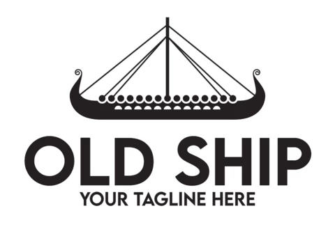 Old Ship Logo Design Template