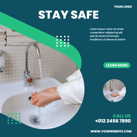 Medical Care Promotional Social Media Post Design Template
