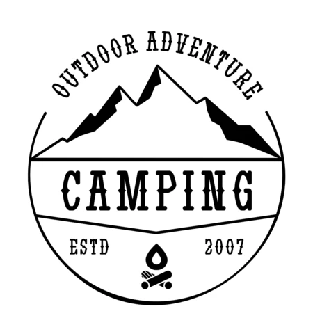 Outdoor Adventure Camp Badge Template Design