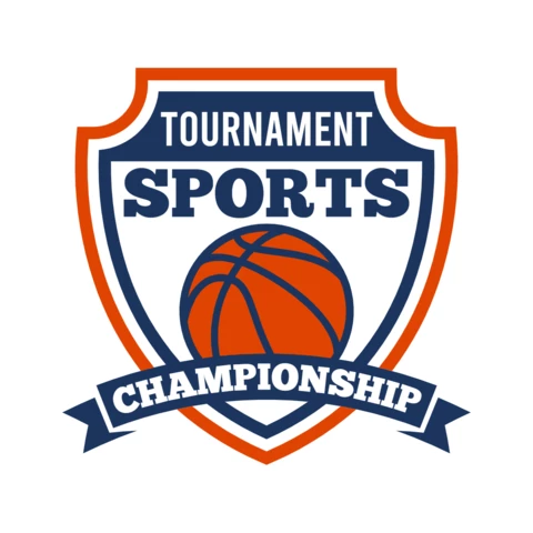 Basketball Tournament Championship Sports Logo Design Template