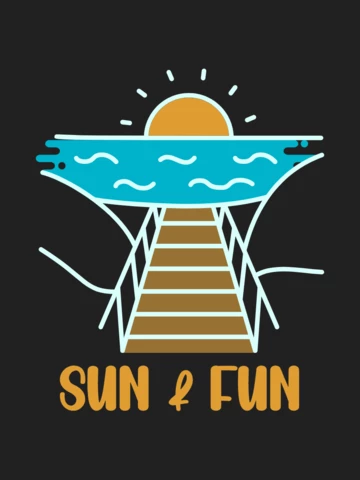 Sun And Fun Summer T-shirt Template Design