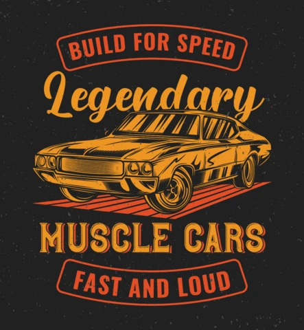 Classic Muscle Car T-Shirt Design Template