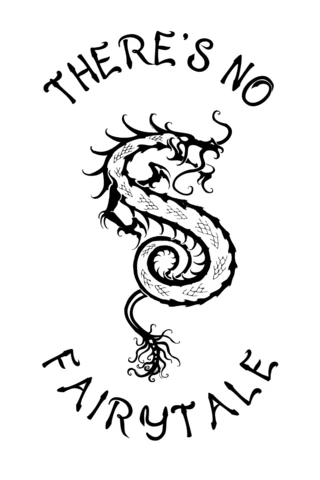 No existe una plantilla de diseño de tatuaje de dragón de cuento de hadas