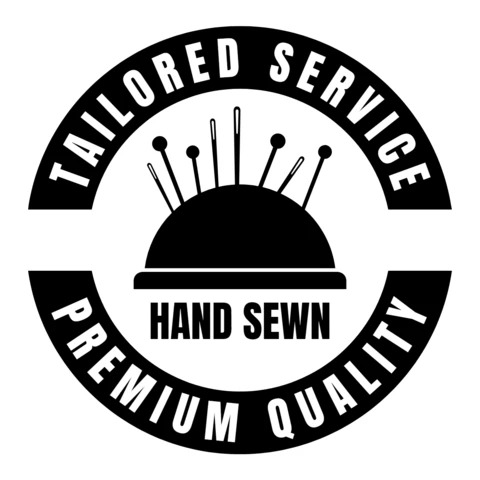 Hochwertige handgenähte Logo-Designvorlage