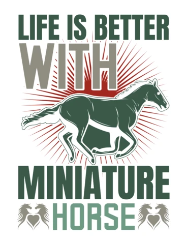 O estilo de vida vintage é melhor com um template de design de cavalo miniatura.