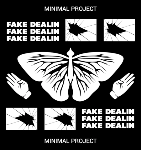 Minimalist Butterfly Design Template for Artistic Apparel and Merchandise