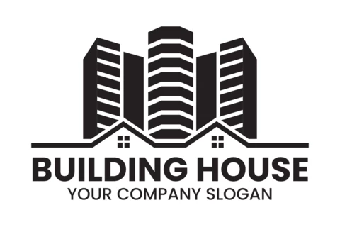 Modèle de logo pour la construction de maisons et l'immobilier