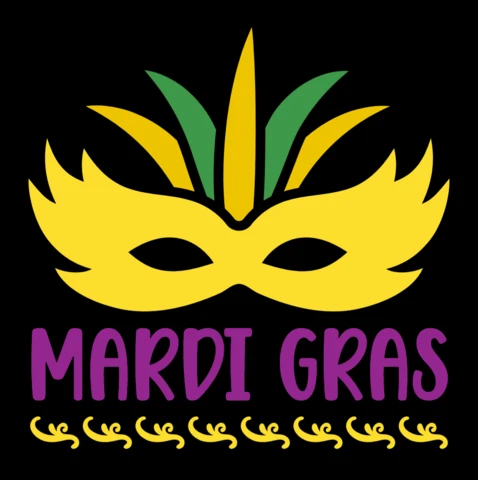 Mardi gras : modèle de design festif avec masque vibrant et éléments colorés
