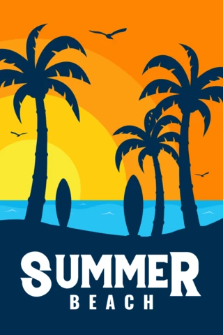 Summer Beach Banner Design Template