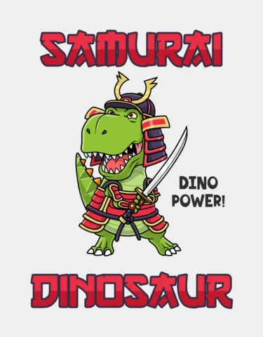 Samurai Dinosaur Design Template: Dino Power!