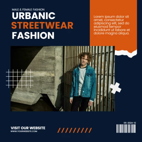 Urbanic Streetwear Fashion Social Media Post Design Template