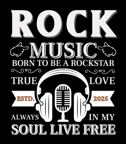 Plantilla de diseño vintage de música rock para proyectos creativos