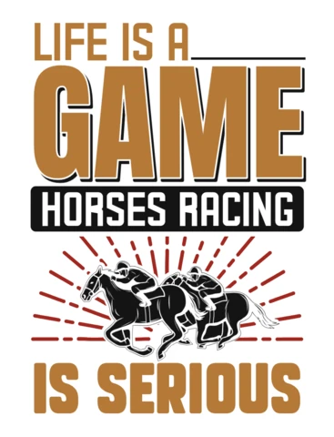 Vintage Style Horses Racing Game Design Template – Editable Graphic for Sports Enthusiasts