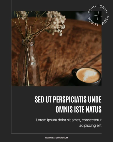 Rustic Cafe Aesthetic Instagram Post Design Template