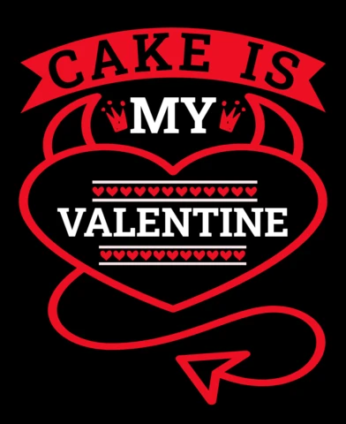 Valentinstag Torte Design-Vorlage - fett und spielerisch Grafik-Stil