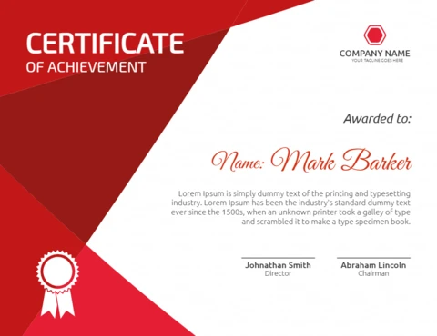Corporate Employee Certificate Award Post Design Template