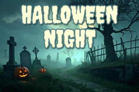 Spooky Halloween Night Design Template for Posters and Flyers