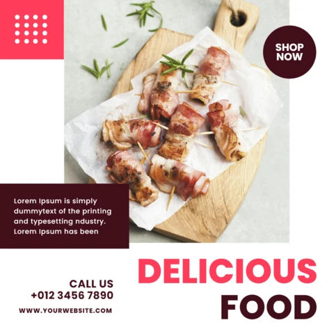 Distinctive Playful Commercial Social Media Post Design Template