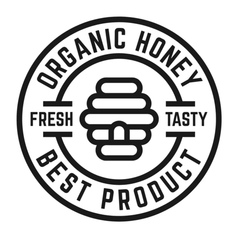 Best Organic Honey Logo Design Template