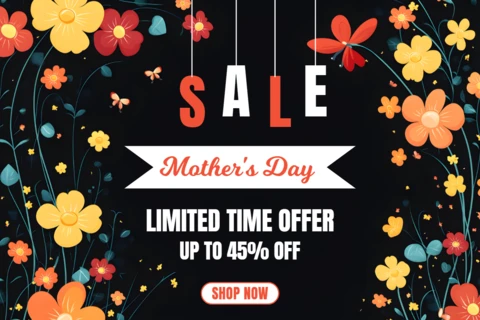 Floral Mother's Day Sale Design Template – Limited Time Offer Advertising