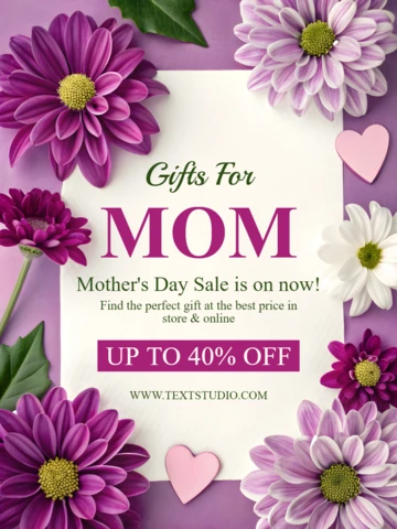 Diseño de plantilla de venta floral para el día de la madre - promoción de regalo editable para mamá