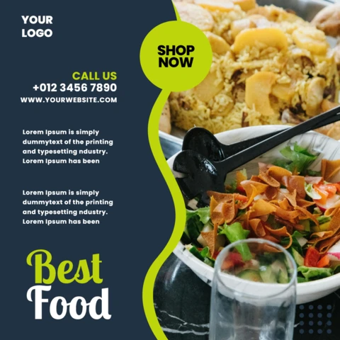Striking Visual Commercial Social Media Post Design Template