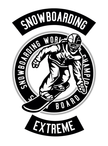 Extreme Snowboarding T-shirt Design Template