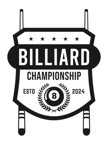 Plantilla de diseño de logotipo de campeonato de billar