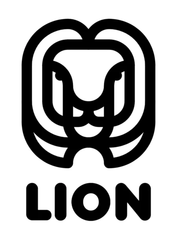 Modèle de logo Lion noir