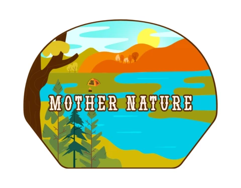 Travel Mother Nature Badge Template Design