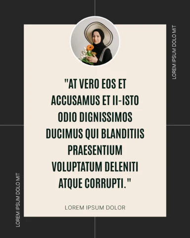Motivierendes Zitat Instagram Post Design Vorlage