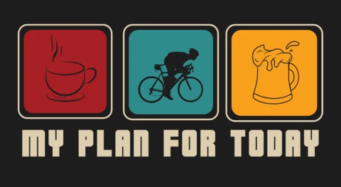 Mi plan para hoy plantilla de diseño de camisetas de bicicleta