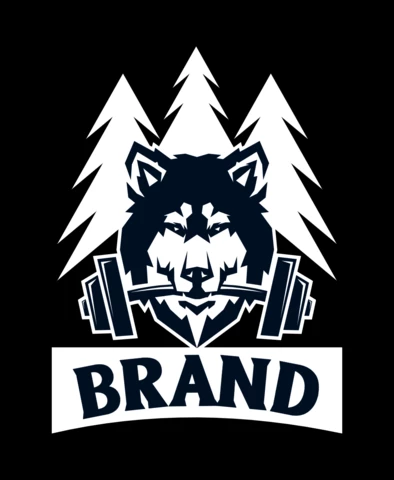 Wolf Gym Logo Design Template
