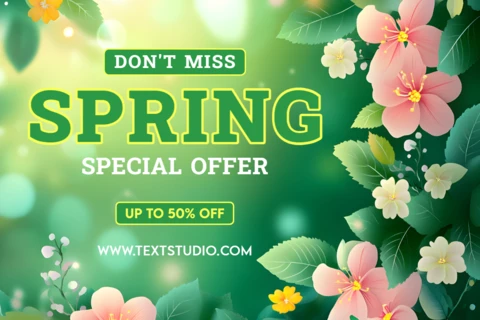 Modelo de design floral de primavera para ofertas especiais - editável e atraente