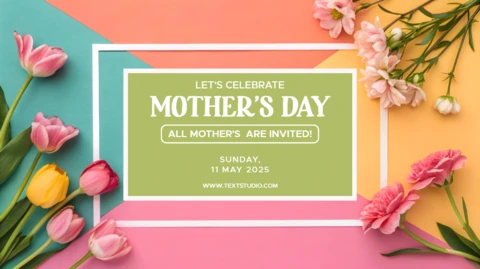 Colorful Floral Mother's Day Celebration Template Design