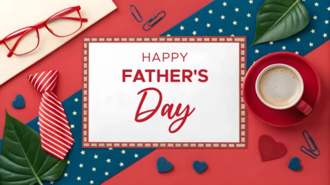 Festive Father's Day Design Template with Playful Elements