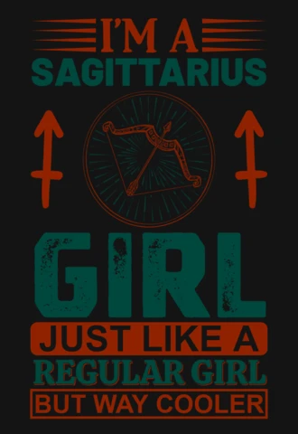 Modelo de design de camiseta do signo do zodíaco para uma garota de sagitário