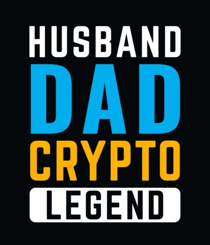 Modèle de t-shirt pour le mari et le père de la légende de la crypto-monnaie