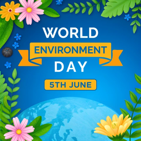 Colorful Floral Design Template for World Environment Day Celebration