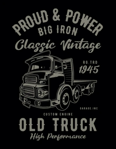 Classic Vintage Truck T-Shirt Design Template