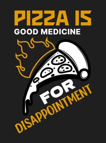 Modello di t-shirt Pizza is good medicine