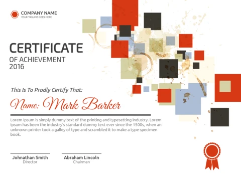 Abstract Corporate Award Certificate Post Design Template